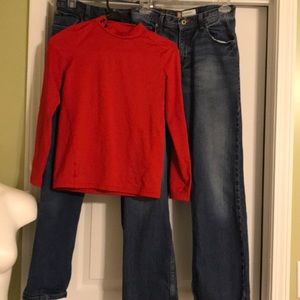 Boys clothing bundle.   Lee wrangler under Armour